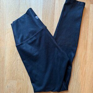 NWOT Senita Salutation Leggings - Black Faux Leather